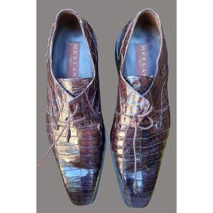 Mezlan Mens Genuine Alligator Brown Dress Shoes Size 13M V01 Q